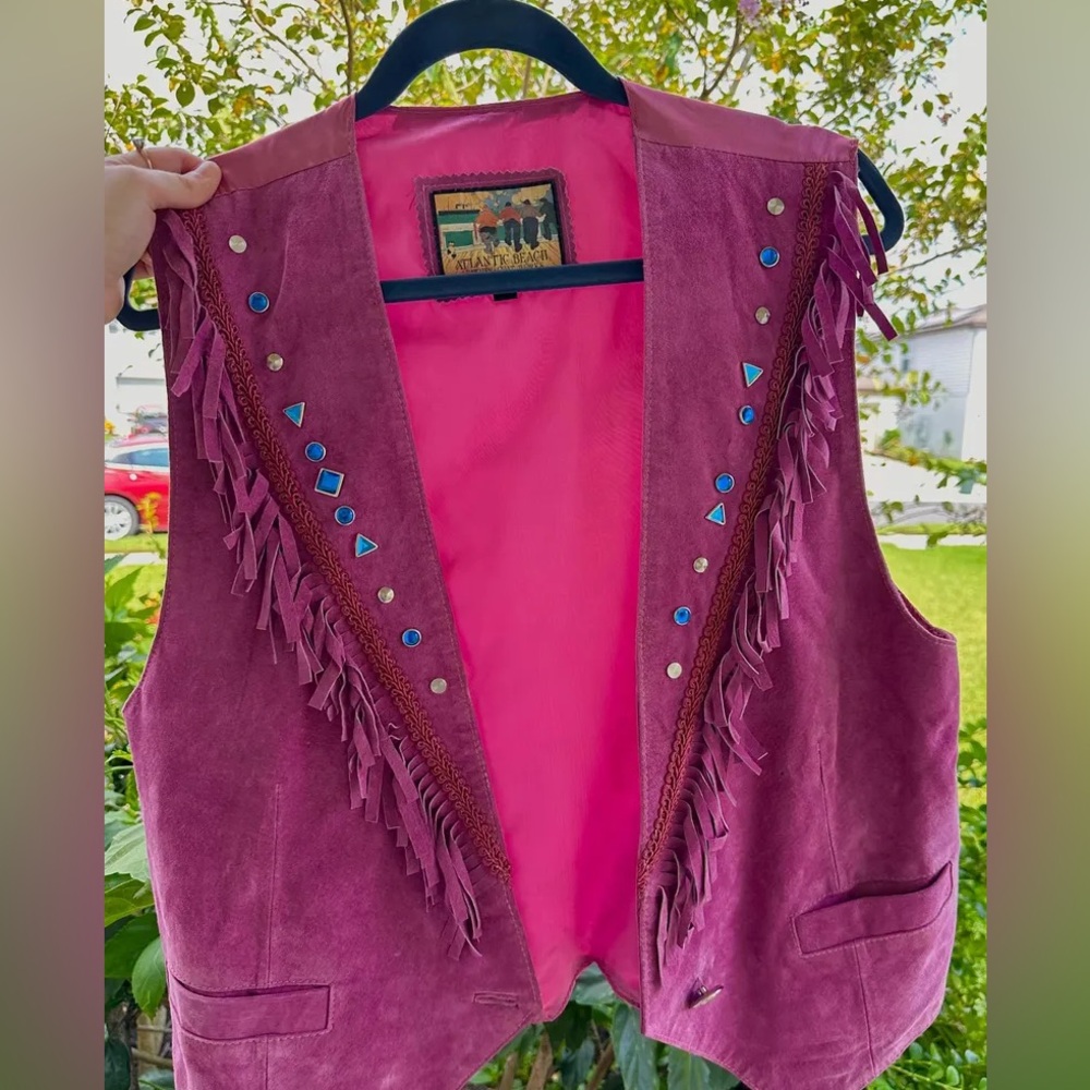 Vintage pink cowgirl vest
